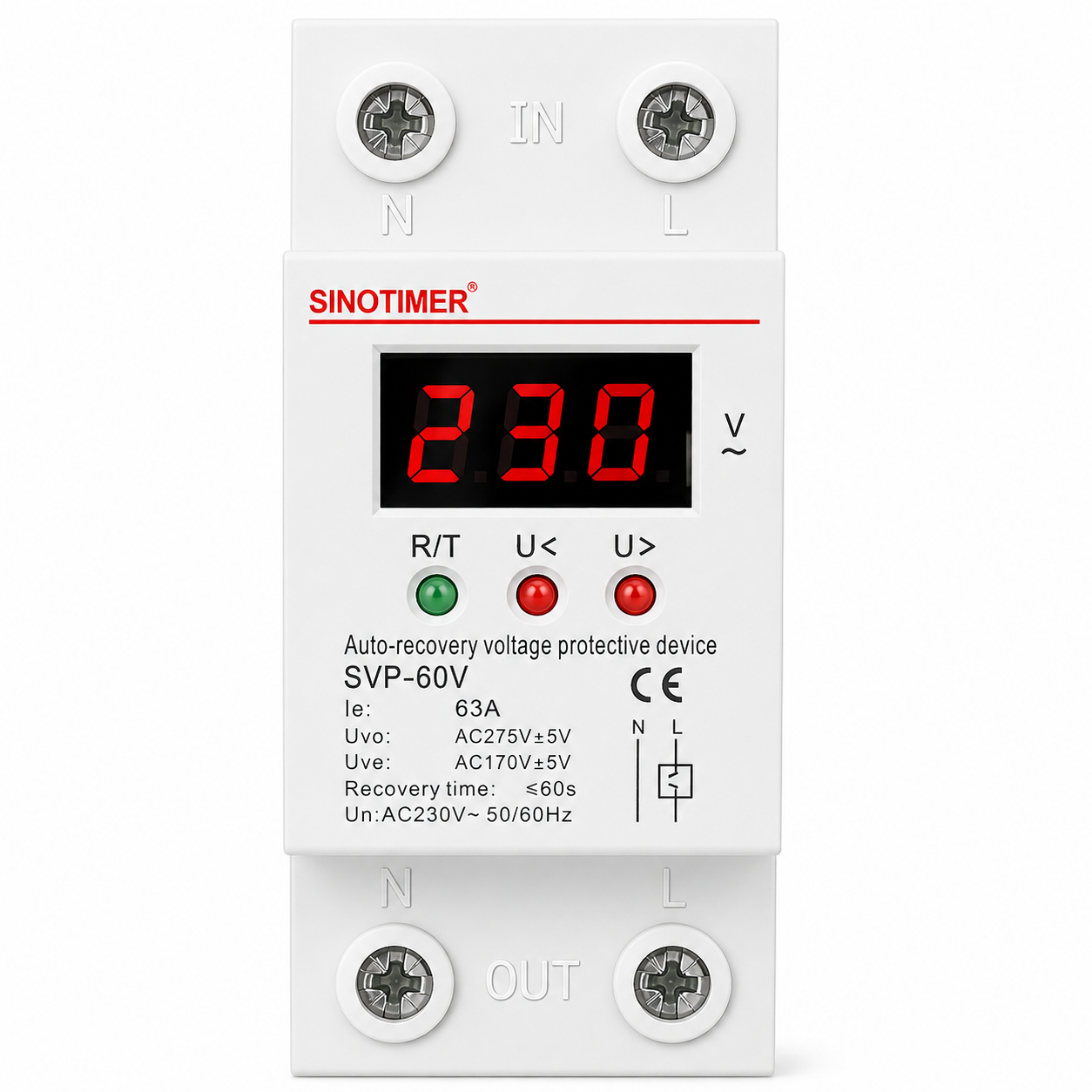 releu protecție tensiune Sinotimer